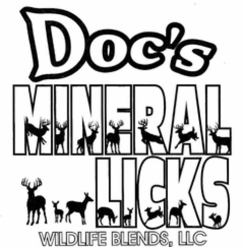 DOC'S MINERAL LICKS WILDLIFE BLENDS, LLC Logo (USPTO, 06.04.2010)