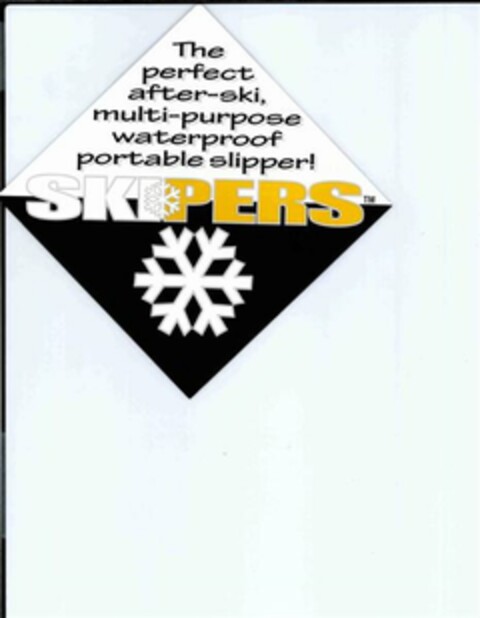 THE PERFECT AFTER-SKI, MULTI-PURPOSE WATERPROOF PORTABLE SLIPPER! SKI*PERS Logo (USPTO, 09.03.2011)