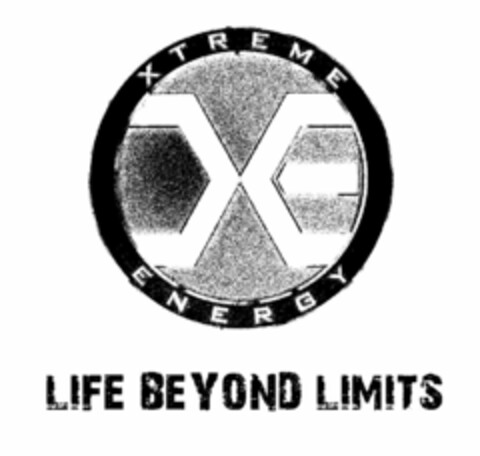 XTREME ENERGY LIFE BEYOND LIMITS XE Logo (USPTO, 08/03/2011)