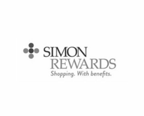 SIMON REWARDS SHOPPING. WITH BENEFITS. Logo (USPTO, 08.11.2012)