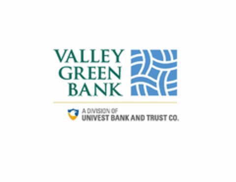 VALLEY GREEN BANK A DIVISION OF UNIVEST BANK AND TRUST CO. Logo (USPTO, 02.04.2015)