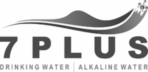 7 PLUS DRINKING WATER ALKALINE WATER Logo (USPTO, 26.04.2016)