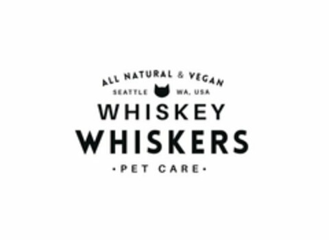 ALL NATURAL & VEGAN SEATTLE WA, USA WHISKEY WHISKERS · PET CARE · Logo (USPTO, 21.06.2016)