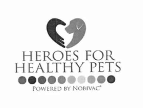 HEROES FOR HEALTHY PETS POWERED BY NOBIVAC Logo (USPTO, 22.06.2017)