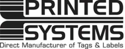 PRINTED SYSTEMS DIRECT MANUFACTURER OF TAGS & LABELS Logo (USPTO, 08/09/2017)