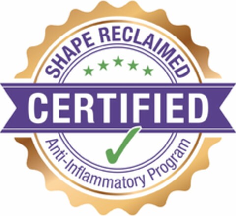 CERTIFIED SHAPE RECLAIMED ANTI-INFLAMMATORY PROGRAM Logo (USPTO, 04/27/2018)