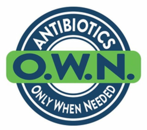 ANTIBIOTICS O.W.N. ONLY WHEN NEEDED Logo (USPTO, 05/08/2019)