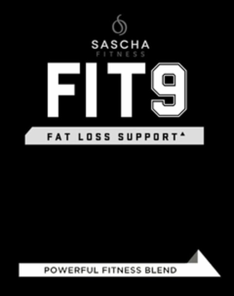 SASCHA FITNESS FIT9 FAT LOSS SUPPORT POWERFUL FITNESS BLEND Logo (USPTO, 01/08/2020)