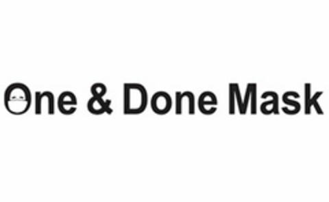 ONE & DONE MASK Logo (USPTO, 10.06.2020)