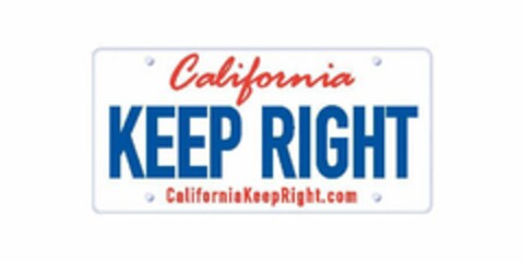 CALIFORNIA KEEP RIGHT CALIFORNIAKEEPRIGHT.COM Logo (USPTO, 01/06/2009)