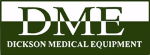 DME DICKSON MEDICAL EQUIPMENT Logo (USPTO, 19.03.2010)