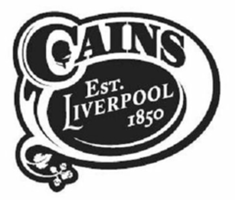 CAINS ROBERT CAINS BREWERY LIVERPOOL ESTABLISHED 1850 Logo (USPTO, 23.03.2011)