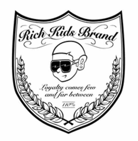RICH KIDS BRAND LOYALTY COMES FEW AND FAR BETWEEN 110% Logo (USPTO, 21.09.2011)
