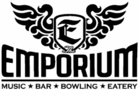 E THE EMPORIUM MUSIC BAR BOWLING EATERY Logo (USPTO, 23.05.2012)