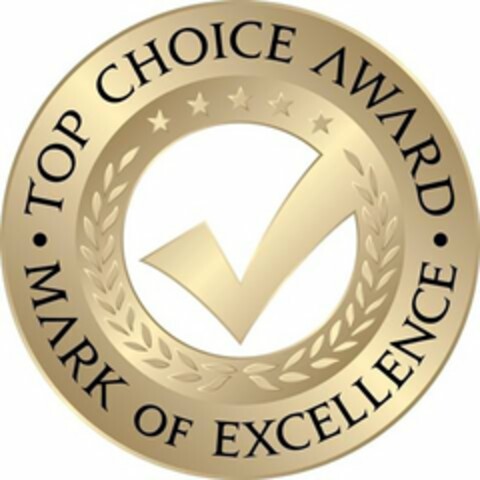 TOP CHOICE AWARD · MARK OF EXCELLENCE · Logo (USPTO, 25.10.2012)