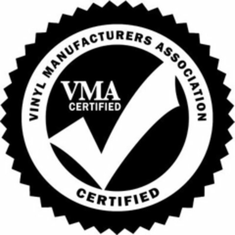 VINYL MANUFACTURERS ASSOCIATION CERTIFIED VMA CERTIFIED Logo (USPTO, 10.06.2014)