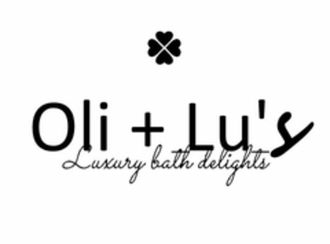 OLI + LU'S LUXURY BATH DELIGHTS Logo (USPTO, 11/13/2014)