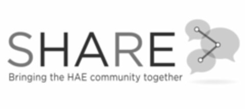 SHARE BRINGING THE HAE COMMUNITY TOGETHER Logo (USPTO, 04.05.2015)