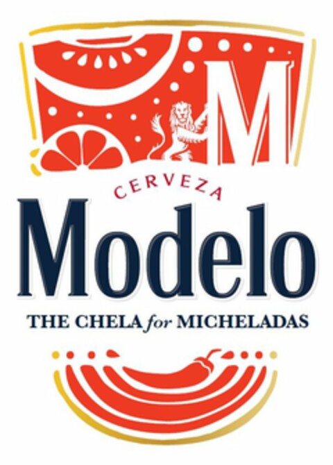 M CERVEZA MODELO THE CHELA FOR MICHELADAS Logo (USPTO, 11/11/2015)