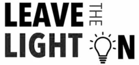LEAVE THE LIGHT ON Logo (USPTO, 27.06.2016)