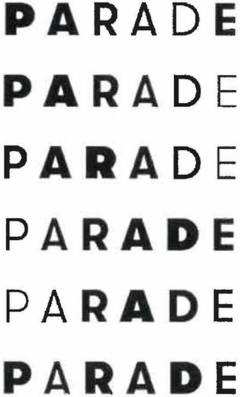 PARADE PARADE PARADE PARADE PARADE PARADE Logo (USPTO, 23.01.2019)