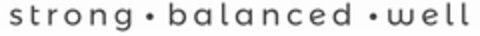 STRONG · BALANCED · WELL Logo (USPTO, 23.08.2019)