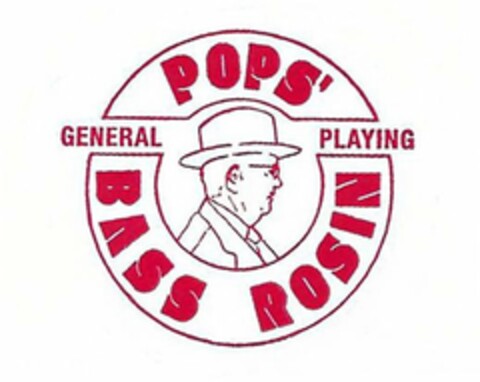 POPS' BASS ROSIN GENERAL PLAYING Logo (USPTO, 06/19/2020)