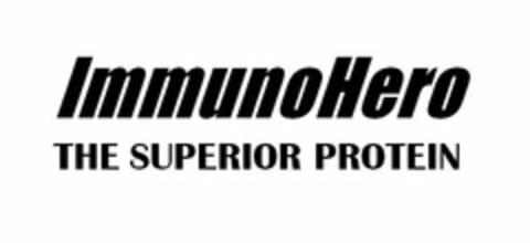 IMMUNOHERO THE SUPERIOR PROTEIN Logo (USPTO, 23.04.2009)