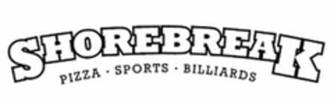 SHOREBREAK PIZZA · SPORTS · BILLIARDS Logo (USPTO, 26.05.2011)