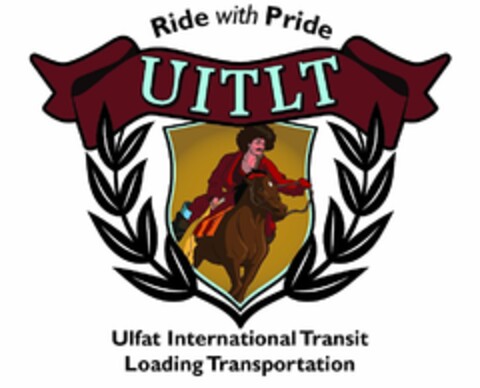 RIDE WITH PRIDE UITLT ULFAT INTERNATIONAL TRANSIT LOADING TRANSPORTATION Logo (USPTO, 04.04.2012)