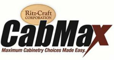 RITZ-CRAFT CORPORATION CABMAX MAXIMUM CABINETRY CHOICES MADE EASY. Logo (USPTO, 30.07.2013)