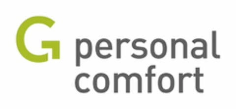 G PERSONAL COMFORT Logo (USPTO, 10.05.2016)