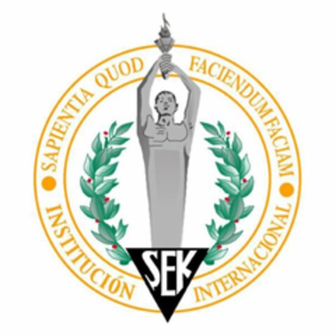 · SAPIENTIA QUOD FACIENDUM FACIAM · INSTITUCIÓN SEK INTERNACIONAL Logo (USPTO, 03/06/2017)