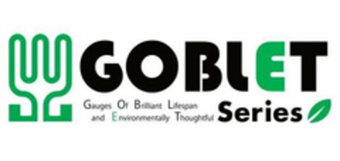 GOBLET SERIES GAUGES OF BRILLIANT LIFESPAN AND ENVIRONMENTALLY THOUGHTFUL Logo (USPTO, 03/26/2019)