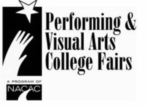 PERFORMING & VISUAL ARTS COLLEGE FAIRS A PROGRAM OF NACAC Logo (USPTO, 02.02.2009)