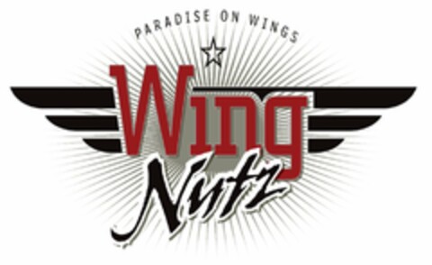 PARADISE ON WINGS WING NUTZ Logo (USPTO, 12.02.2009)