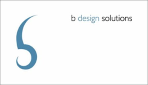 B DESIGN SOLUTIONS Logo (USPTO, 08/12/2009)