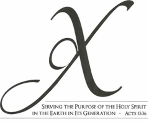 GX SERVING THE PURPOSE OF THE HOLY SPIRIT IN THE EARTH IN ITS GENERATION - ACTS 13:36 Logo (USPTO, 04/25/2011)