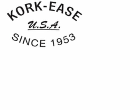 KORK-EASE U.S.A. SINCE 1953 Logo (USPTO, 06/16/2011)