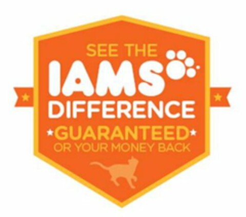 SEE THE IAMS DIFFERENCE GUARANTEED OR YOUR MONEY BACK Logo (USPTO, 27.10.2011)