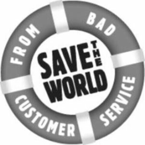 SAVE THE WORLD FROM BAD CUSTOMER SERVICE Logo (USPTO, 12/31/2012)