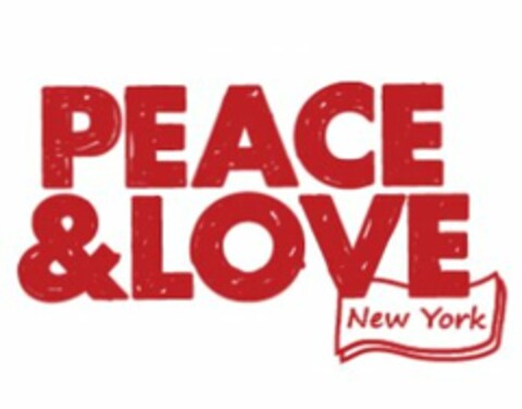 PEACE & LOVE NEW YORK Logo (USPTO, 03/21/2014)