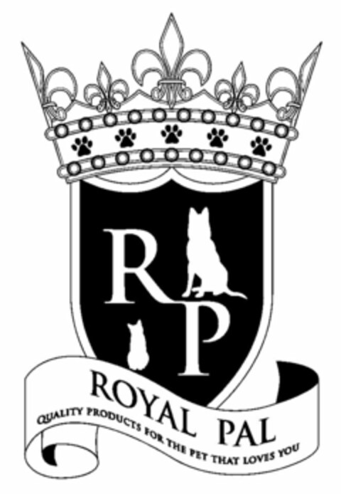 R P ROYAL PAL QUALITY PRODUCTS FOR THE PET THAT LOVES YOU Logo (USPTO, 22.09.2014)