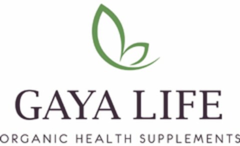 GAYA LIFE ORGANIC HEALTH SUPPLEMENTS Logo (USPTO, 03/24/2015)