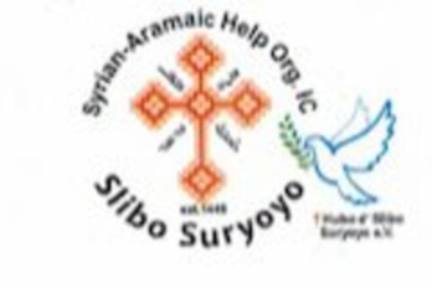 SYRIAN-ARAMAIC HELP ORG. IC EST. 1446 SLIBO SURYOYO HUBO D'SLIBO SURYOYO Logo (USPTO, 02/01/2016)