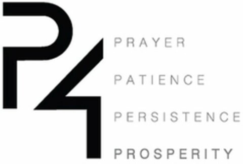 P4 PRAYER PATIENCE PERSISTENCE PROSPERITY Logo (USPTO, 06/08/2018)