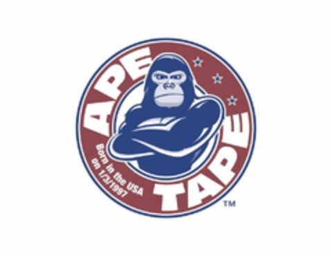 APE TAPE BORN IN THE USA ON 1/3/1997 Logo (USPTO, 15.08.2018)