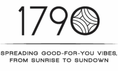 1790 SPREADING GOOD-FOR-YOU VIBES, FROMSUNRISE TO SUNDOWN Logo (USPTO, 09/07/2018)