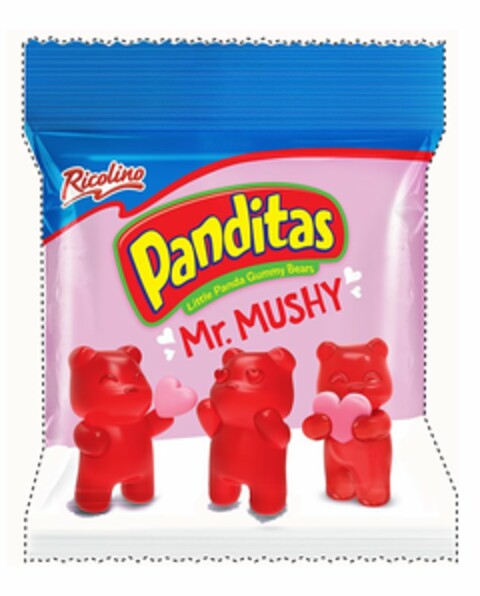 RICOLINO PANDITAS LITTLE PANDA GUMMY BEARS MR. MUSHY Logo (USPTO, 05.09.2019)