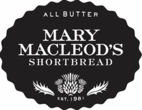 ALL BUTTER MARY MACLEOD'S SHORTBREAD EST. 1981 Logo (USPTO, 30.07.2020)